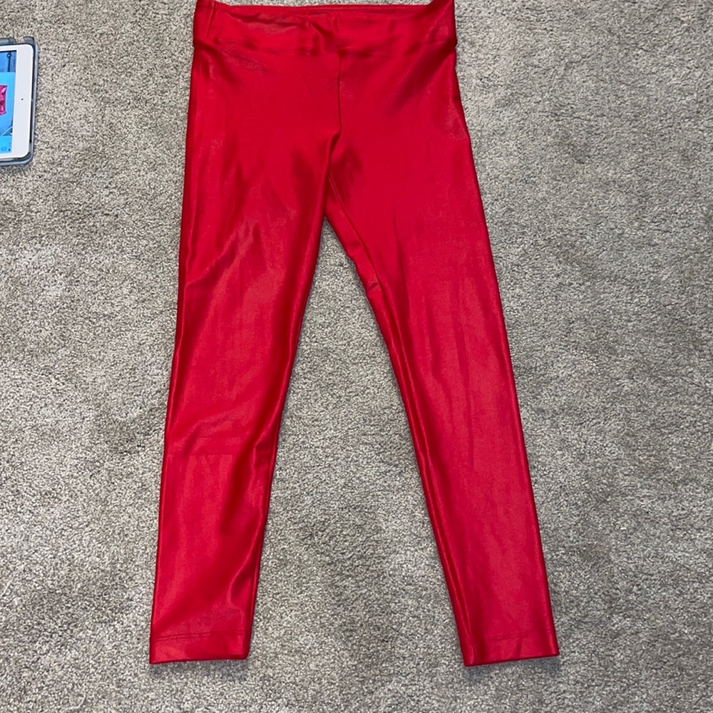Koral Lustrous infinity high rise leggings red metallic shimmer